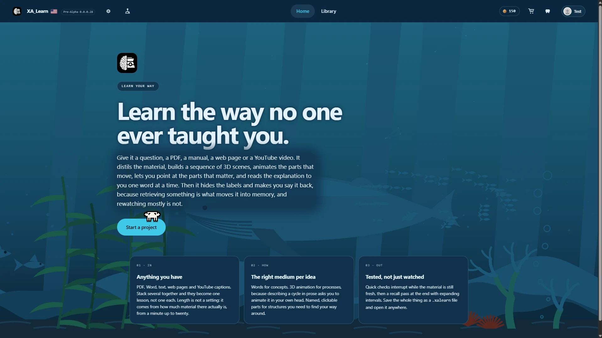 XA_Learn with the Ocean theme