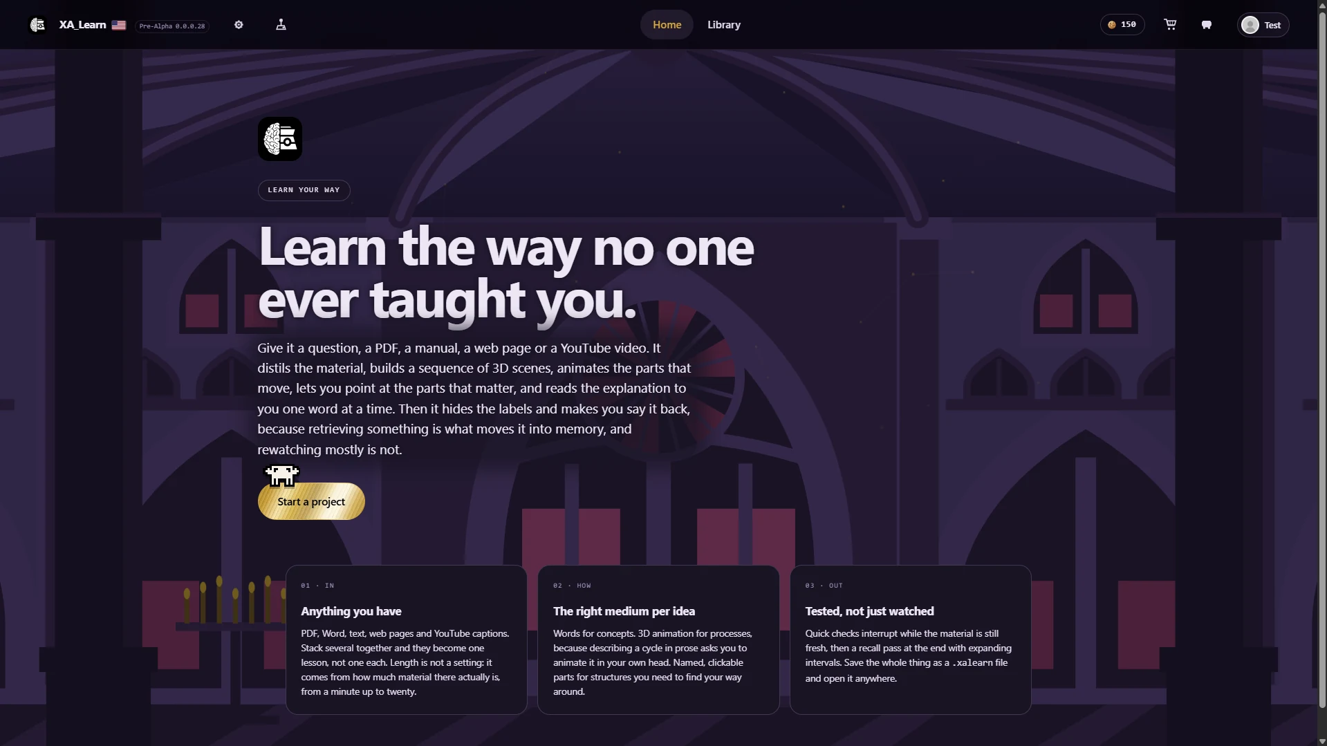 XA_Learn with the Gothic theme